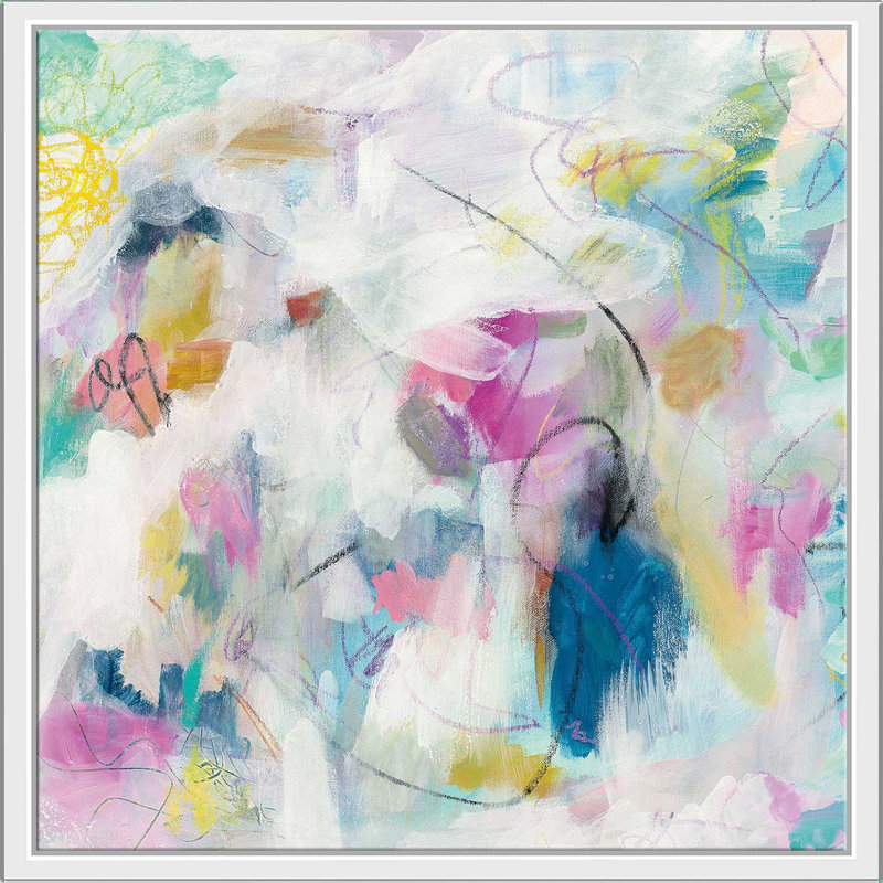 Lumière du jour I - Peinture, Cadre flottant blanc, H 39,5 po x l 39,5 po x P 2 po