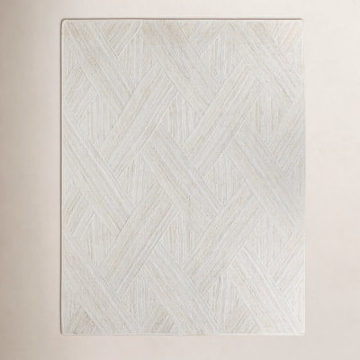 Lizbeth Cream Hand-Woven Geometric Jute Rug