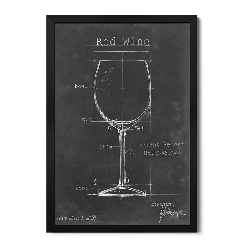 «Barware Blueprint III», affiche encadrée de qualité supérieure par Ethan Harper, H 32 po x l 24 po