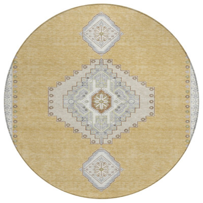 Tapis oriental rond 8 po