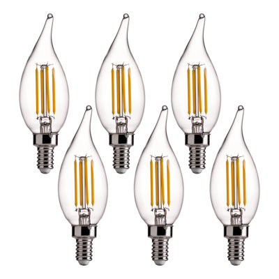 Ampoules à DEL à intensité variable B11, 4 W (équivalent à 40 W), 450LM, blanc doux 2700K, culot E26, ampoules transparentes