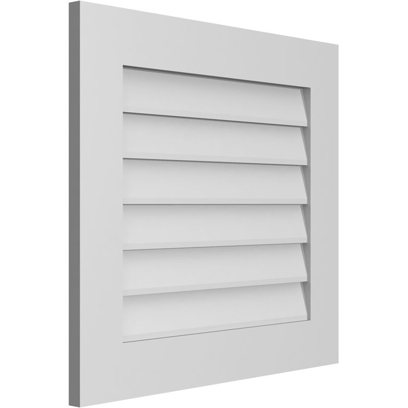 Vent à pignon rectangulaire en uréthane non-fonctionnel, H 24 po x l 26 po x P 1 po