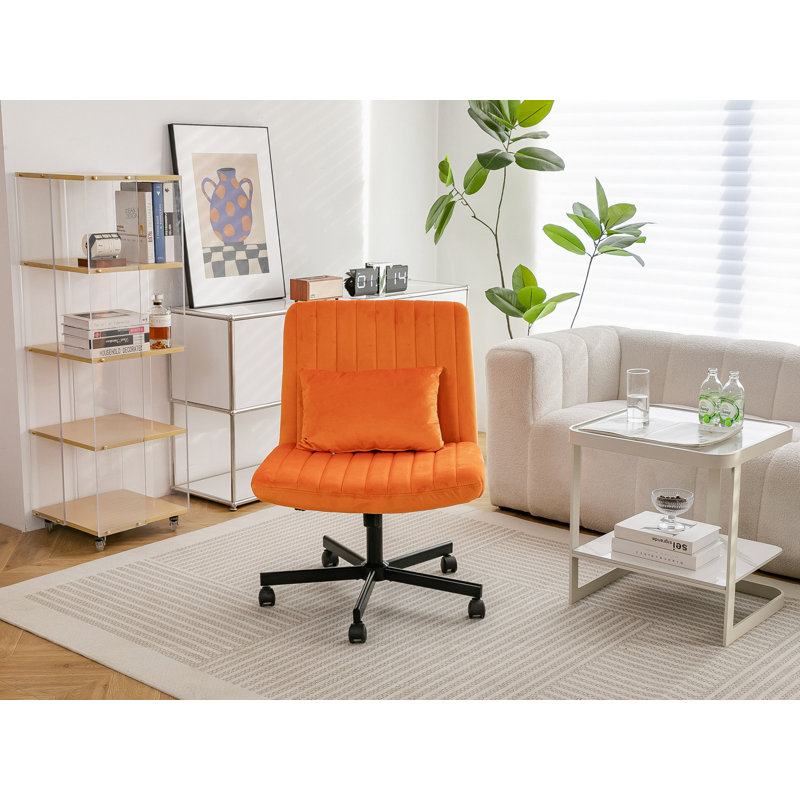 Fauteuil de bureau Velvet Criss Cross, Orange