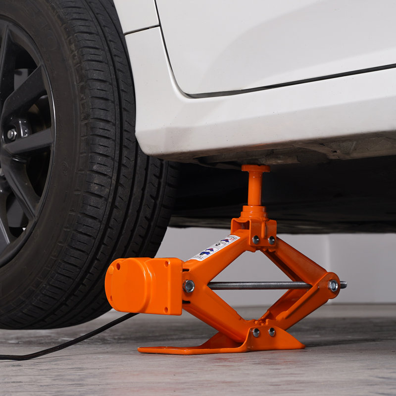 Cric électrique pour voiture, cric à ciseaux 3 Tonnes / 6600 lbs, cric électrique automatique 12V avec double selle