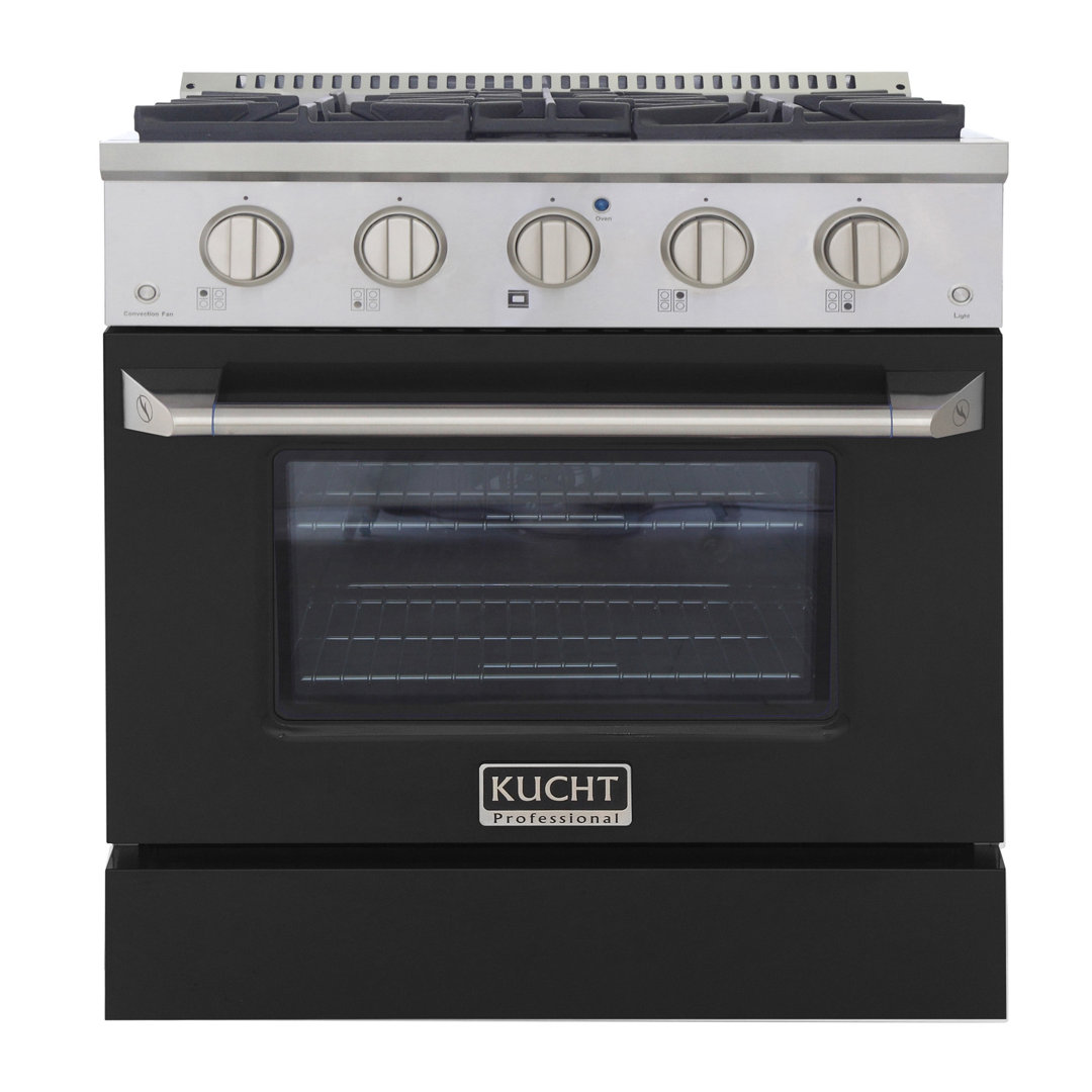 Pro-Style 30 in. 4.2 cu. ft. 4-Burner Freestanding Gas Range with Convection Oven Kucht Gas 