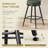 Angelleah Stools with Back, Synthetic Leather-974126477-973653298