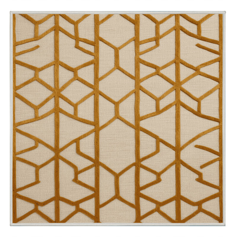 Machine Washable Trellis Beige Area Rug, Square 4'
