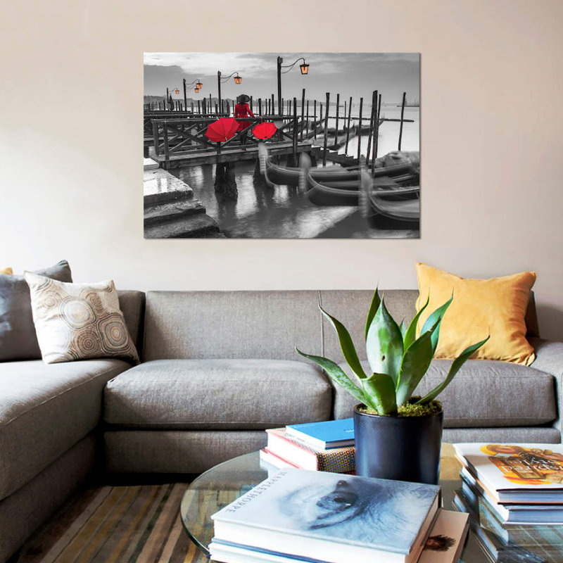 «Venice III», impression sur toile, H 26 po x l 40 po x P 1,5 po, Toile tendue, Pas de tapis