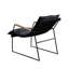 Chaise de style traîneau stylisée en cuir
