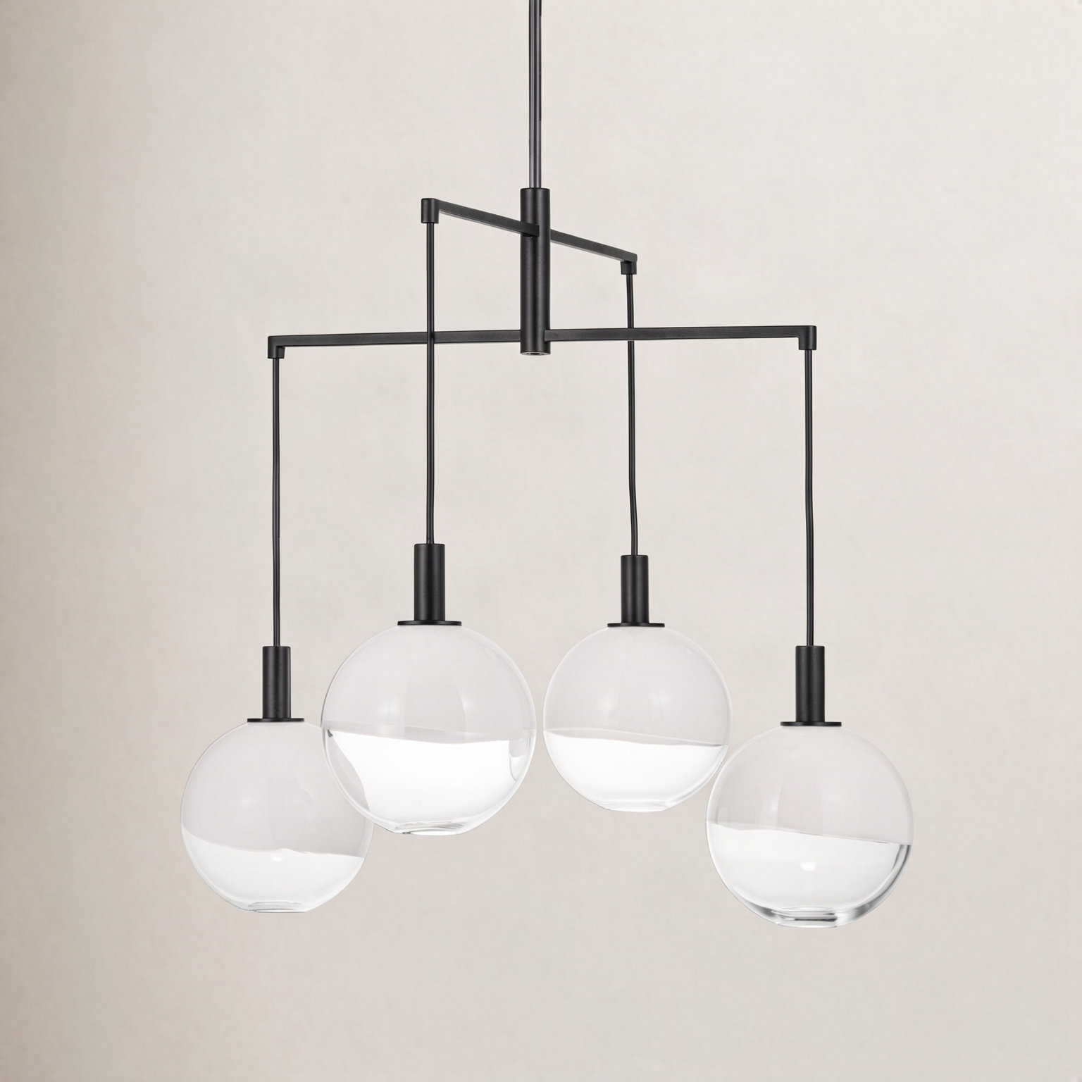 Colyt Chandelier, 29.875" H x 32.5" W x 32.5" D, Aged Iron, 4 Lights