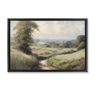 Toile flottante encadrée Country Walk Path par Kim Allen
