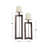Aluminum Metal Pillar Geometric Decorative Candle Holder Set-60227367-60227368