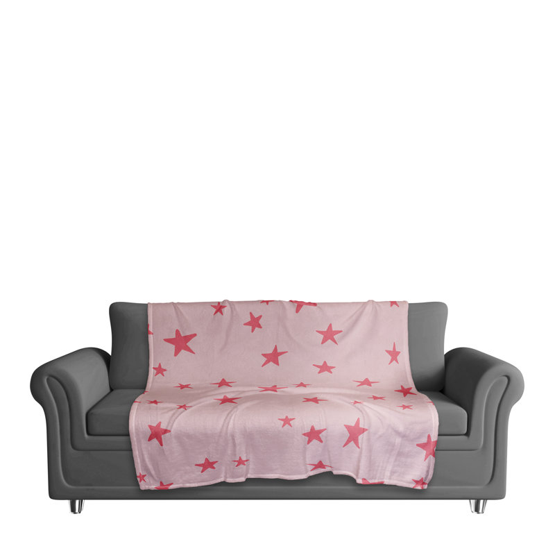 Jeté en molleton Stars Stars, Rose