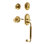 Nostalgic Warehouse Rope Rosette C Grip Handleset with Single Cylinder Deadbolt and Manor Lever
