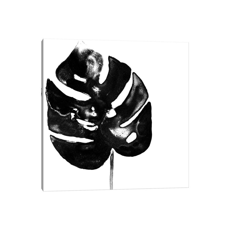 Monochrome Tropic I by June Erica Vess - Wrapped Canvas Painting, 45.72 cm H x 45.72 cm W x 3.175 cm D