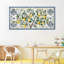 Peinture sur toile Cothran, impression de cuisine méditerranéenne, art mural sur toile jaune et bleu vif pour salle à manger, vestibule, galerie tendue et prête à être suspendue, 16 po x 32 po-129913155-129913159