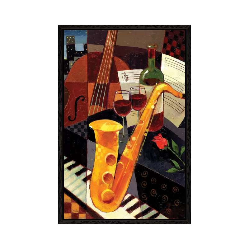 Rendezvous by Keith Mallett - Painting on Canvas, 101.6 cm H x 66.04 cm W, Black Framed Canvas
