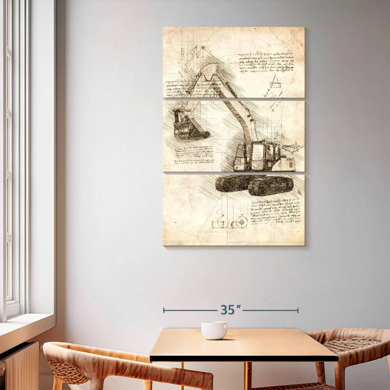 Excavator, 65" H x 42" W