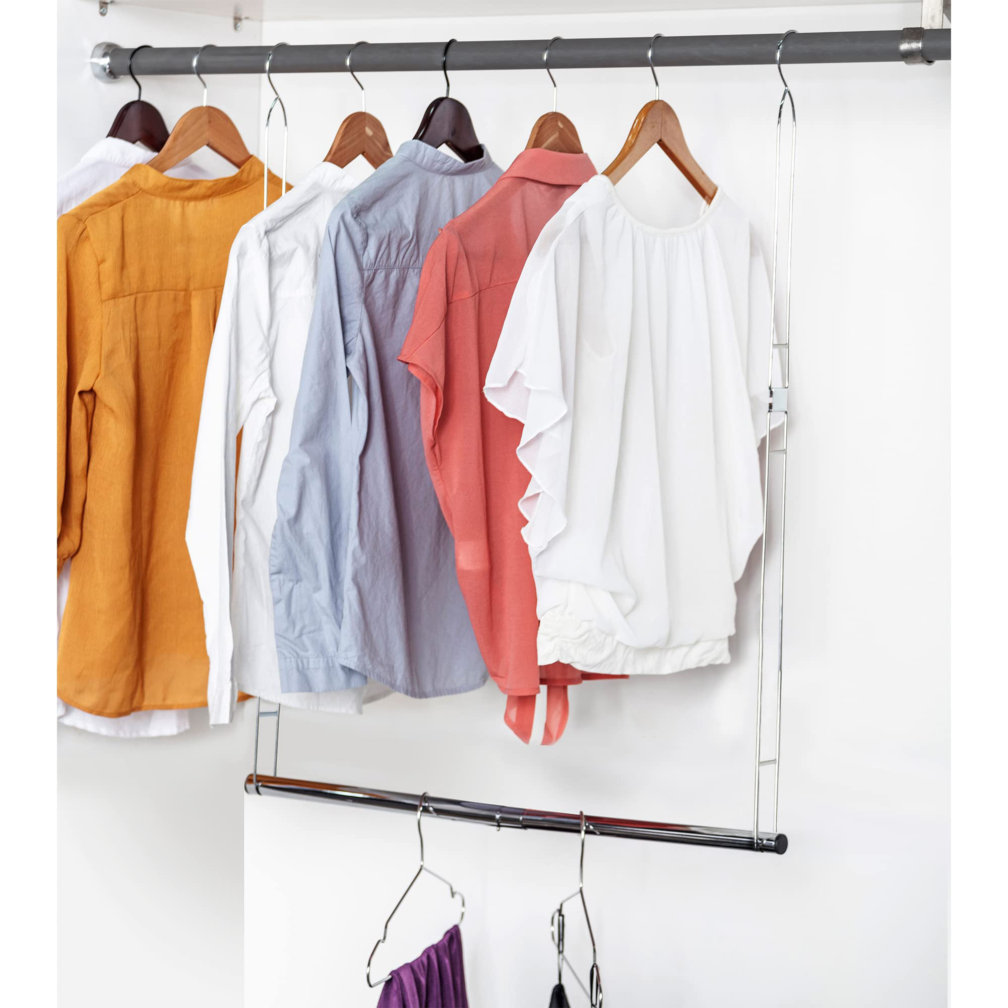 Adjustable hanger for discount clothes