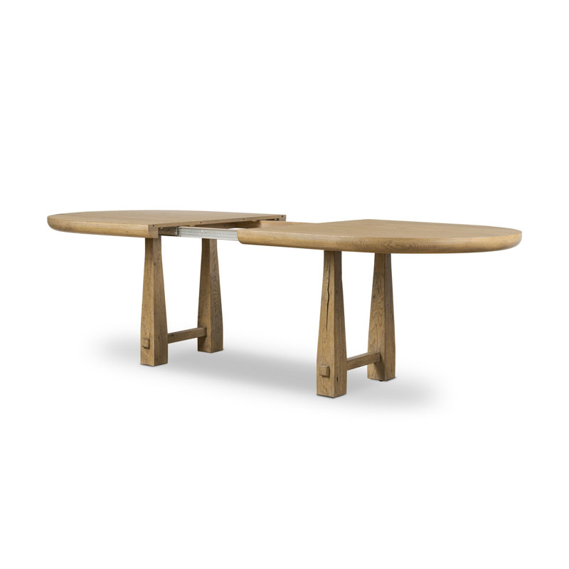 Godric Oval Extension Dining Table-Drifted Oak Veneer