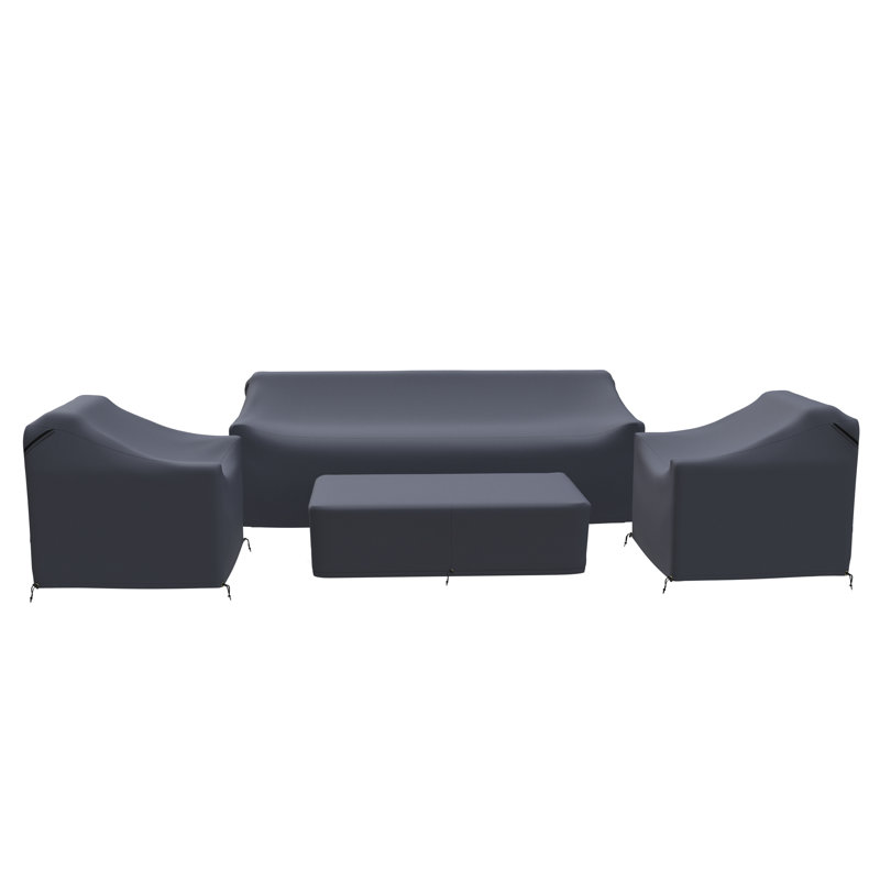Aden Aluminum Outdoor Conversation Sets Group Seating Patio Furniture Covers