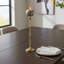 Porte-bougie décoratif avec base en métal - Bougeoir de table ou de plancher moderne pour décoration de table et de salon - Gris et or-2051122305