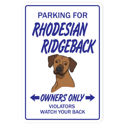 Rhodesian Ridgeback Decal Dog Pet Sign