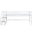 Lit mezzanine moyen avec escalier de rangement, lit simple-944806975