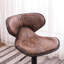 Masaccio Weathered Upholstery Airlift Adjustable Swivel Barstool With Chrome Base, Set Of 2-104228394-104228395