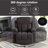 Swinging Recliner Massage Heated Sofa, With USB And 2 Cup Holders In Side Pockets-780690303