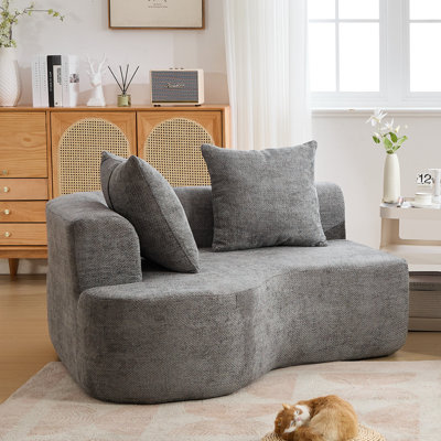 Chaise longue rembourrée incurvée sans siège requise