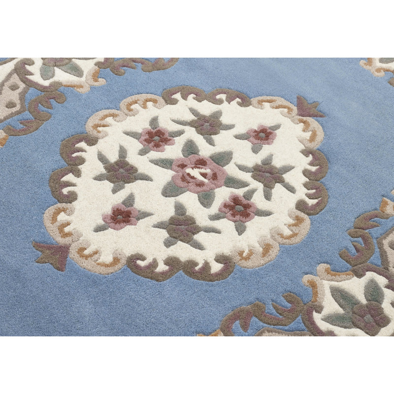 Comfort Oriental Wool Hand Woven Blue, Rectangle 150 x 240cm