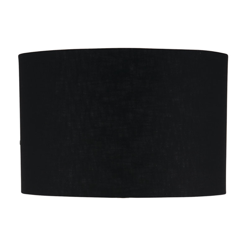 Drum Lamp Shade ( Screw On ), Black, 26cm H x 45cm W x 45cm D
