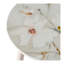 Ensemble de 2 tables d'appoint blanches avec dessus floraux peints, tables de bout gigognes en MDF pour le salon