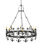 Venetian 8 - Light Candle Style Wagon Wheel Chandelier with Wrought Iron Accents
