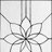 18"H Clear Floral Glass Window Panel