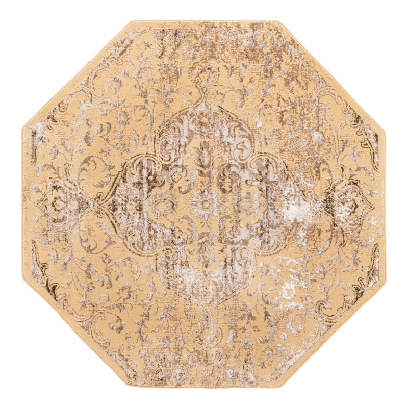 Highbury Floral Indoor Rug, Octagon 5'3" x 5'3"