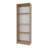 Natural Oak And White 4-Shelf Flat Bookcase With Open Storage-828356935