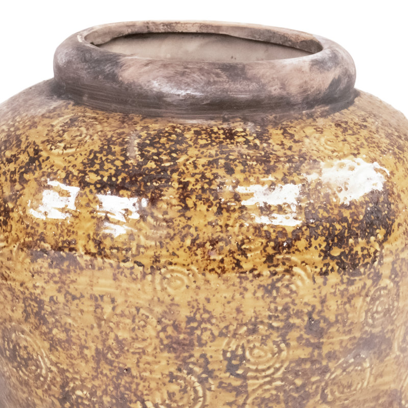 Labron Ceramic Table Vase, 7.5" H x 8.5" W x 8.5" D