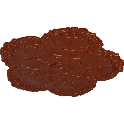 Endurathane Shell Ceiling Medallion, 25 5/8"OD x 1"P, Hand-Painted Firebrick Finish