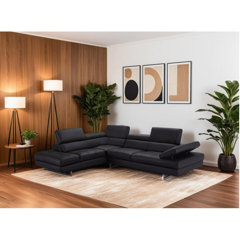 Canapé modulaire 2 pièces Antalya, Noir