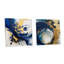 «Dark Blue And Gold Strokes II», ensemble de 2 verres muraux en acrylique-1513432423