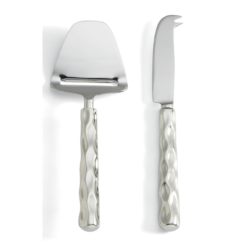 Truro 2 Piece Stainless Steel Cheese Serving Set, Silver