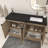 Monterey 59" Freestanding Bathroom Vanity + Reinforced Black Acrylic Right Sink-1142136323-1173911466