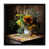 Impression noire sur toile encadrée