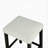 Dining Room Transitional 3pc Dining Set Gloss Table Top w Storage Shelves Side 2x Stools Black Ivory White