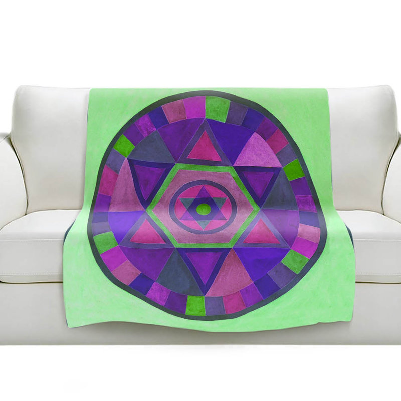Couverture sherpa douce mandala ii c, l 51 po x L 60 po