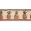 Bordure de papier peint 15 po x 15,25 po ananas sur tablette-125881449