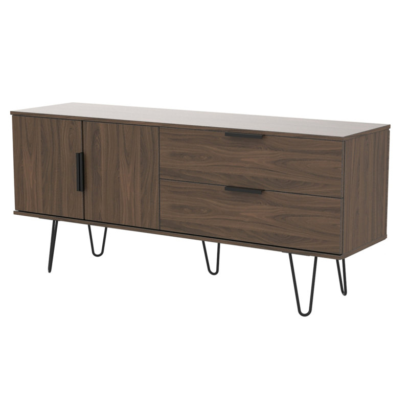 Fully Assembled Menifee 79 Cm Wide 2 Drawer Sideboard, Walnut