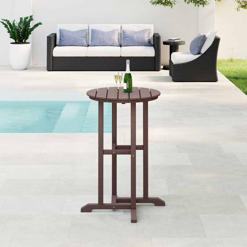 Table de bar d'extérieur Laguna, Marron foncé, 37'' H X 27'' D X 27'' W
